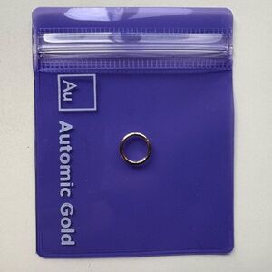 Automic Gold Small Seamless Huggie Hoop--14k Yellow Gold